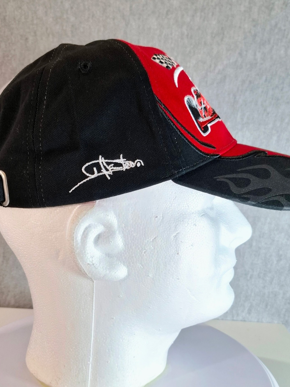 Monaco Red Racing Cap With Flame Accent View 4